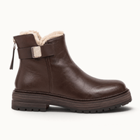 montelore-souliers Bottines Fausse Fourrure Fourrées Semelle Crantée