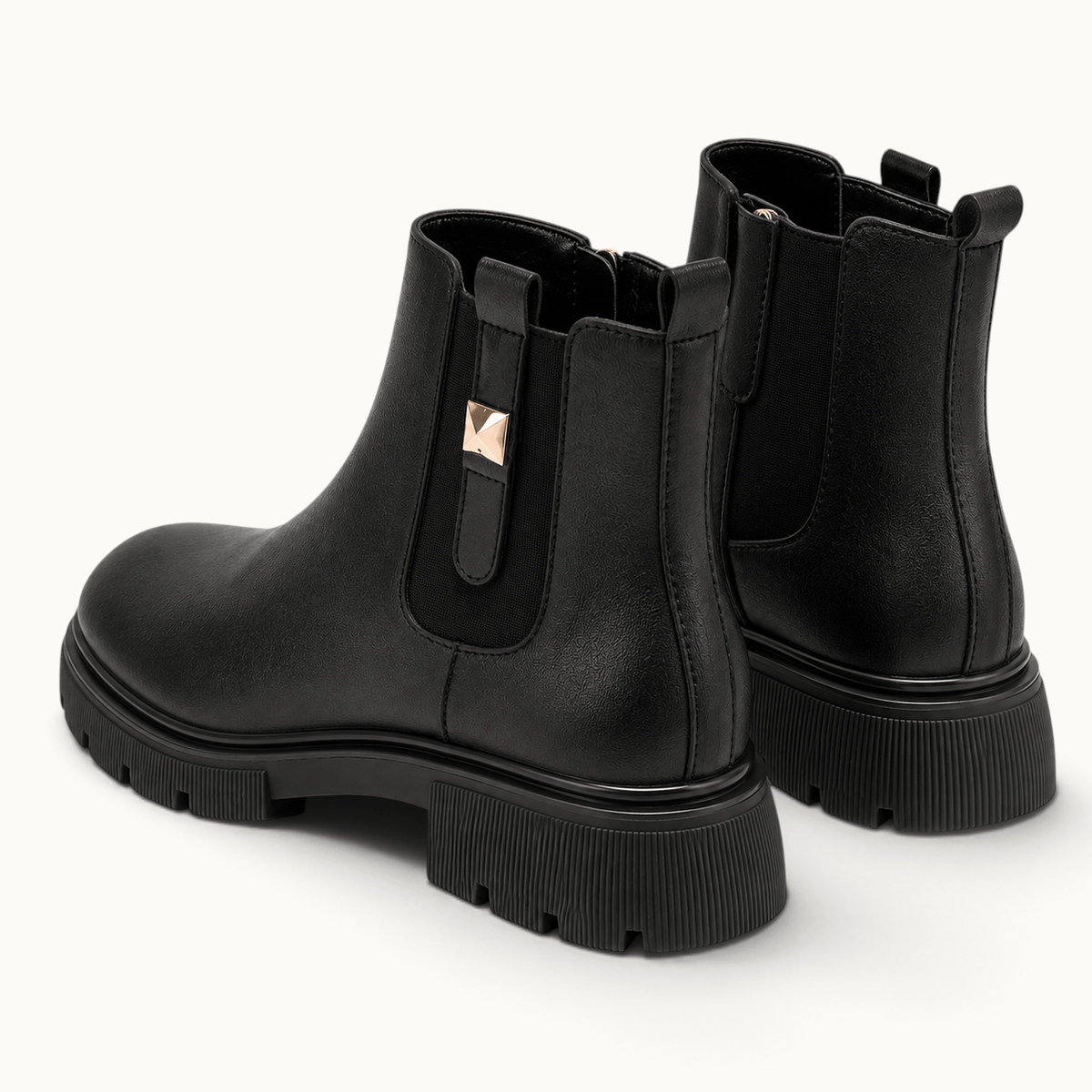 montelore-souliers Bottines Femme Caoutchouc Chelsea À Plateforme