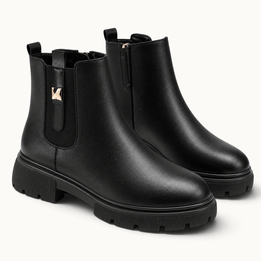 montelore-souliers Bottines Femme Caoutchouc Chelsea À Plateforme