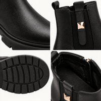 montelore-souliers Bottines Femme Caoutchouc Chelsea À Plateforme