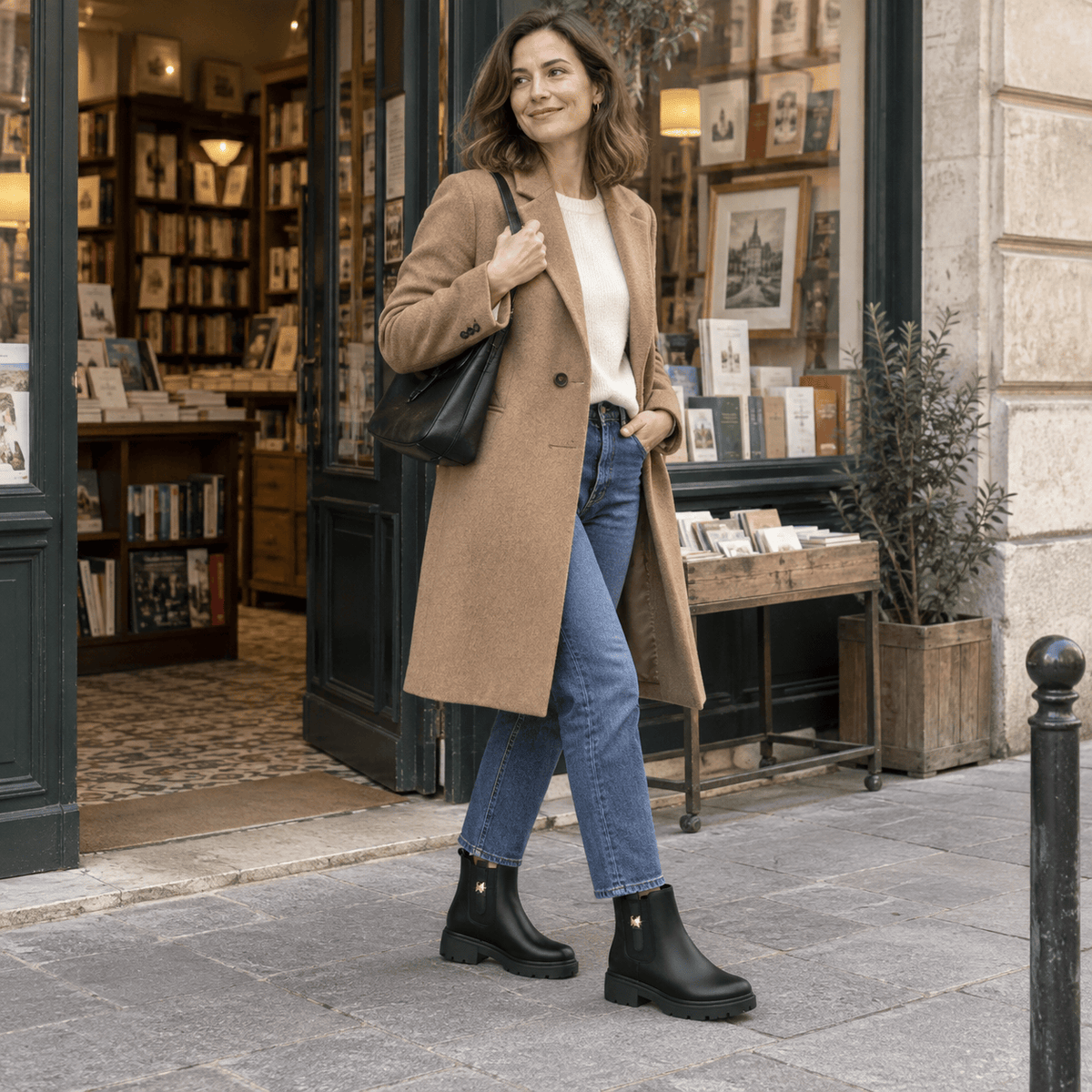 montelore-souliers Bottines Femme Caoutchouc Chelsea À Plateforme