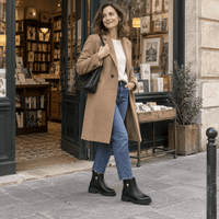 montelore-souliers Bottines Femme Caoutchouc Chelsea À Plateforme