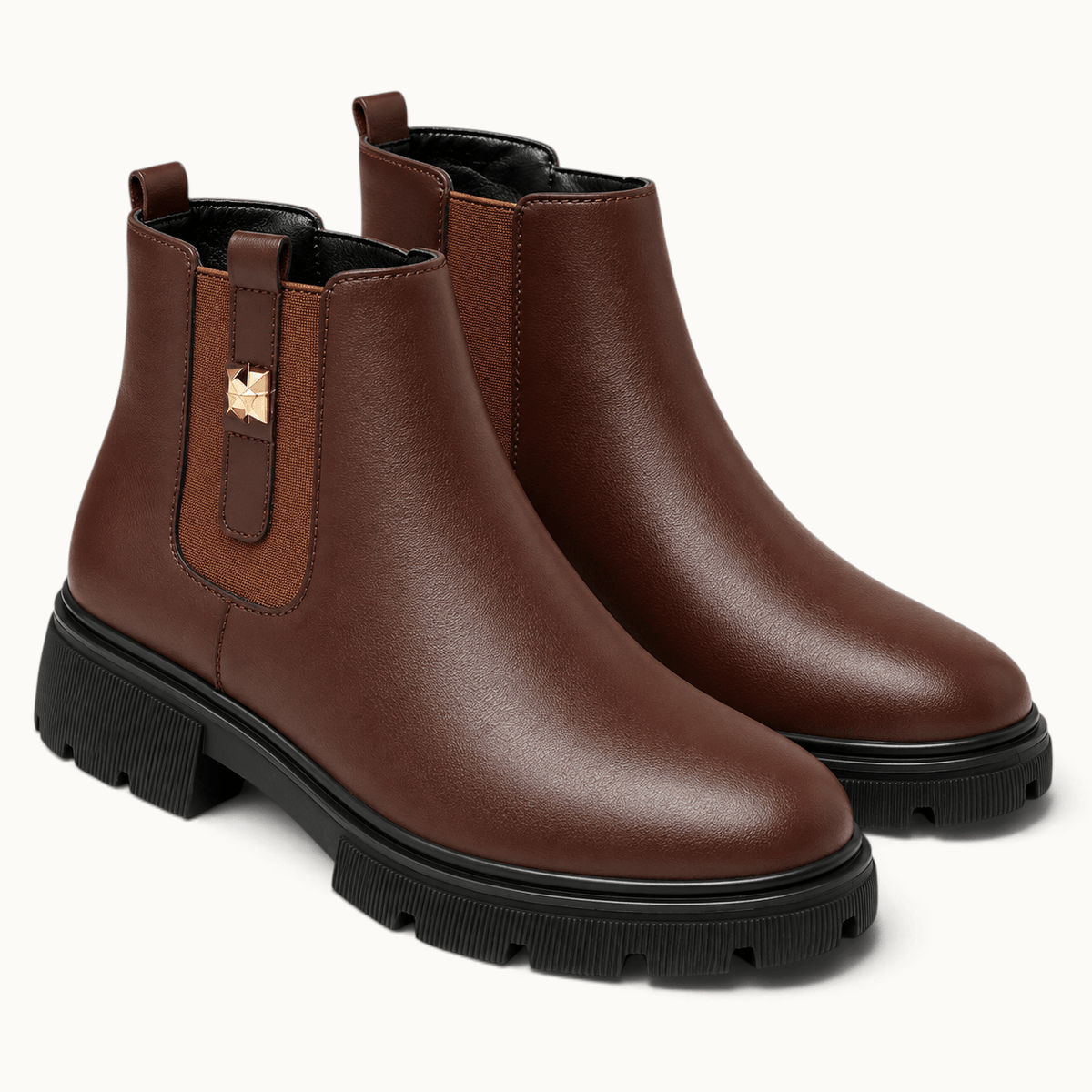 montelore-souliers Bottines Femme Caoutchouc Chelsea À Plateforme