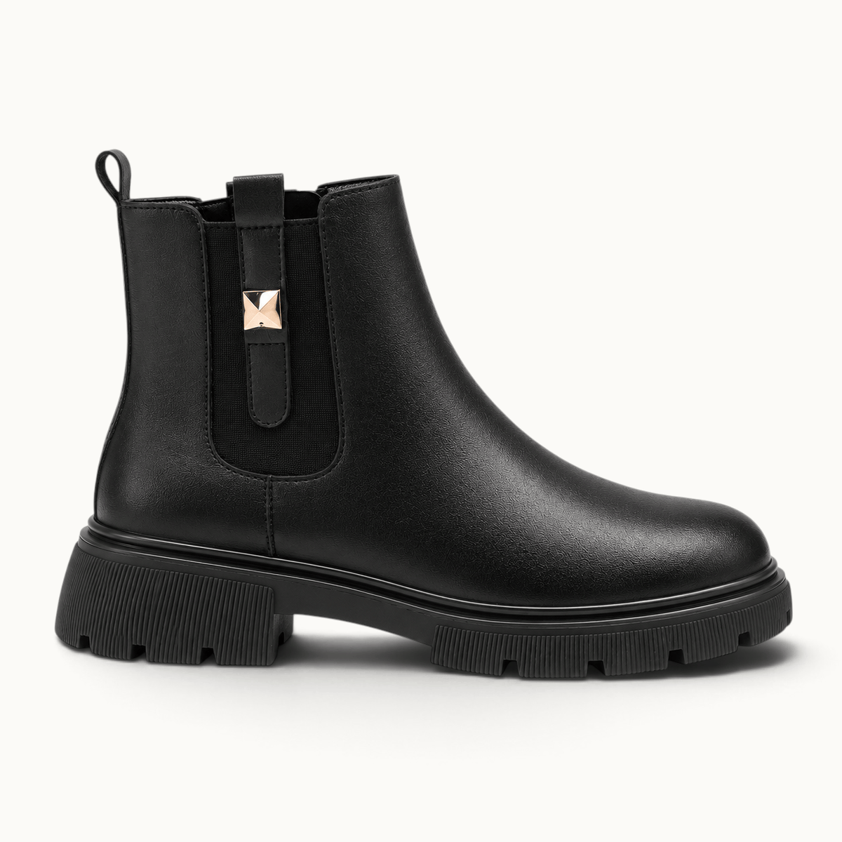 montelore-souliers Bottines Femme Caoutchouc Chelsea À Plateforme