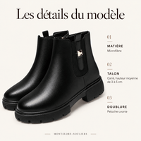 montelore-souliers Bottines Femme Caoutchouc Chelsea À Plateforme