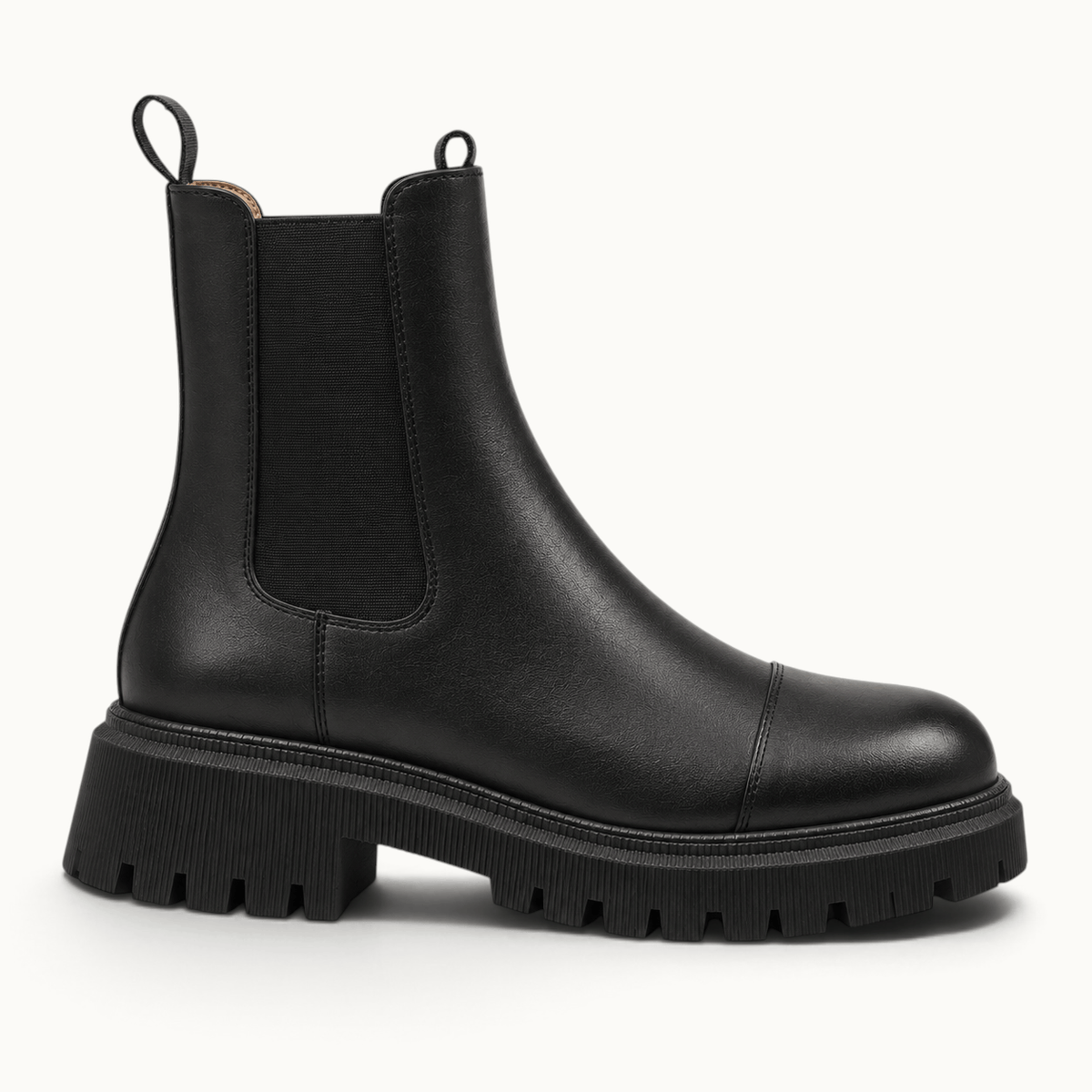 montelore-souliers Bottines Femme Cuir Noir Talon 5 Cm Chelsea