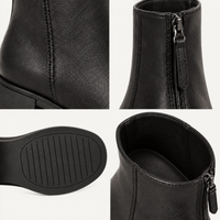 montelore-souliers Bottines Femme Cuir Talon Véritable Doublure Chaude