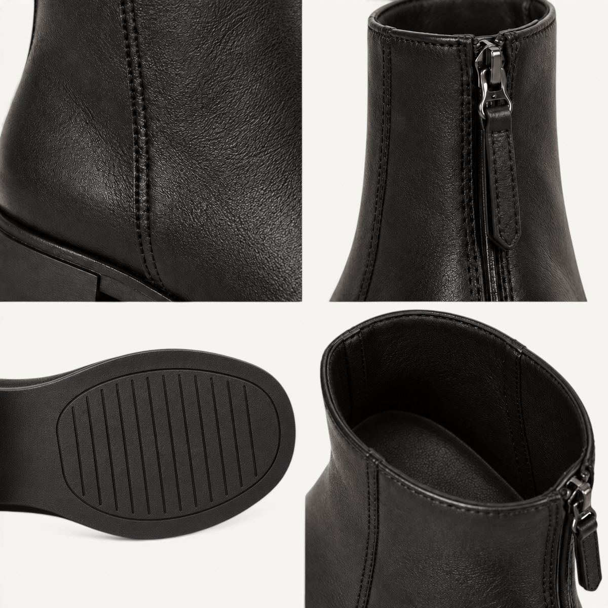 montelore-souliers Bottines Femme Cuir Talon Véritable Doublure Chaude