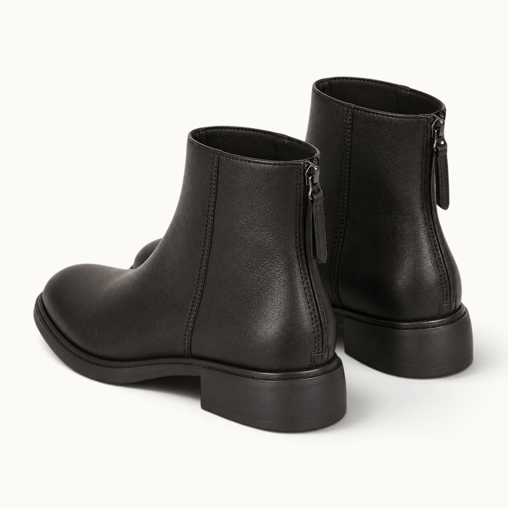 montelore-souliers Bottines Femme Cuir Talon Véritable Doublure Chaude