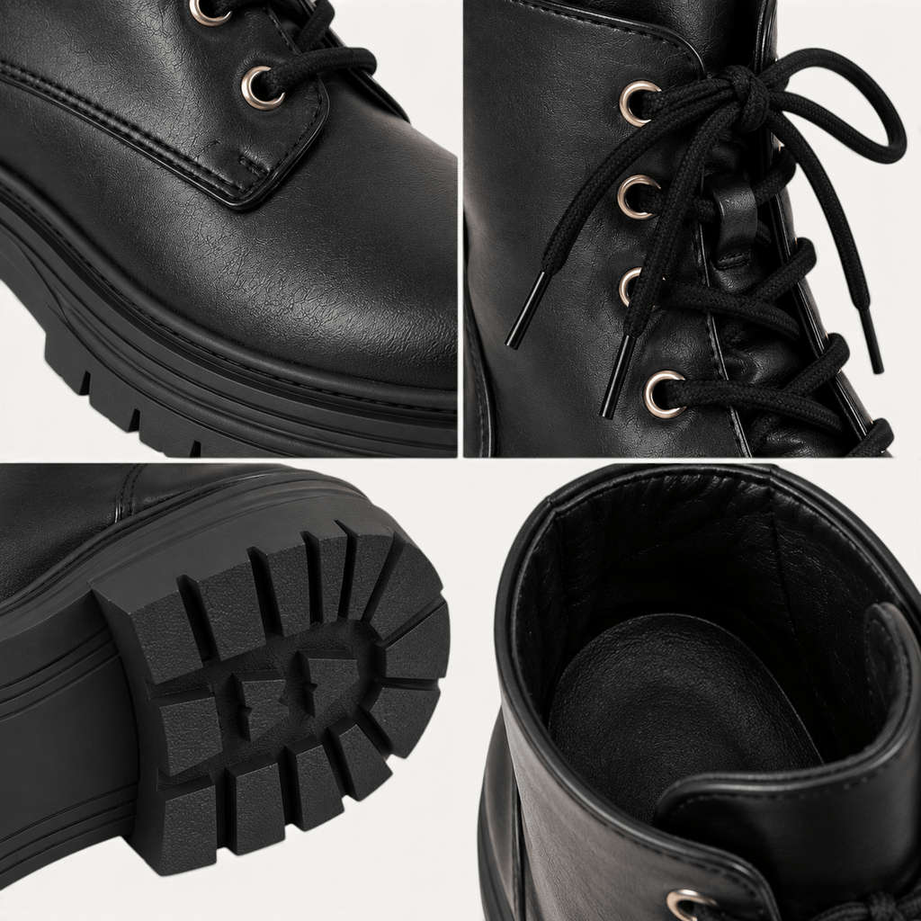 montelore-souliers Bottines Femme Noires Noir À Lacets