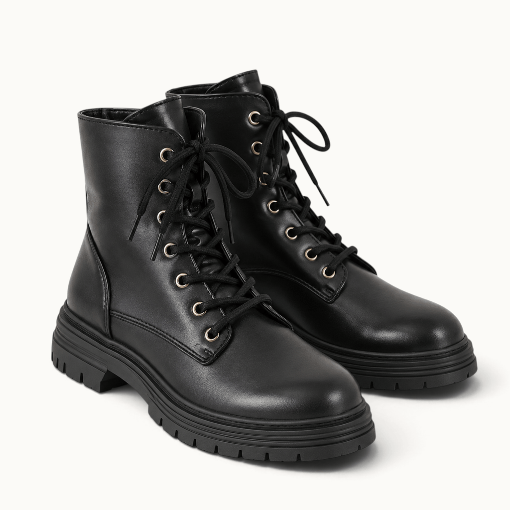 montelore-souliers Bottines Femme Noires Noir À Lacets