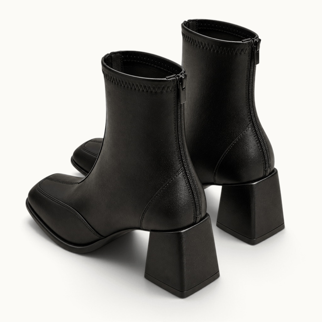 montelore-souliers Bottines Femme Talon 7 Cm Bout Carré Épais