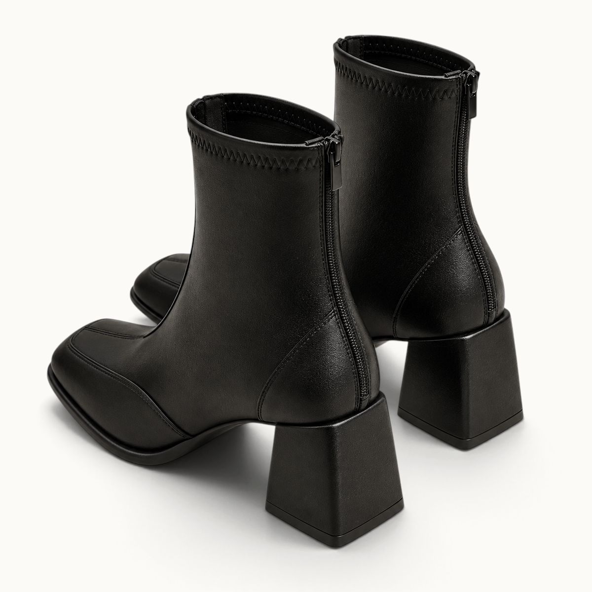 montelore-souliers Bottines Femme Talon 7 Cm Bout Carré Épais
