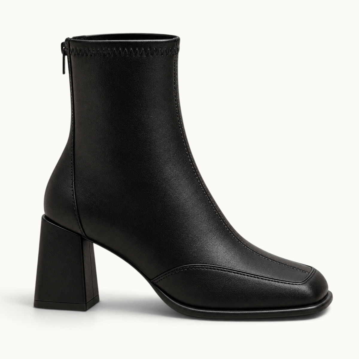 montelore-souliers Bottines Femme Talon 7 Cm Bout Carré Épais