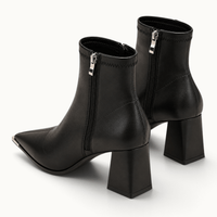 montelore-souliers Bottines Femmes Noires À Bout Pointu