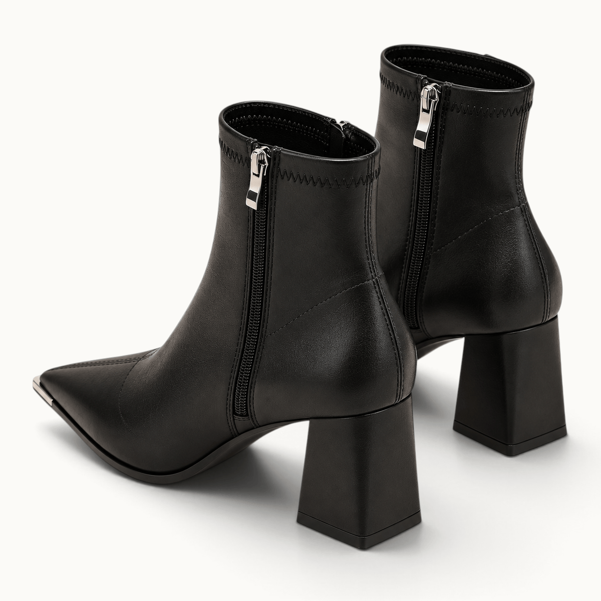 montelore-souliers Bottines Femmes Noires À Bout Pointu