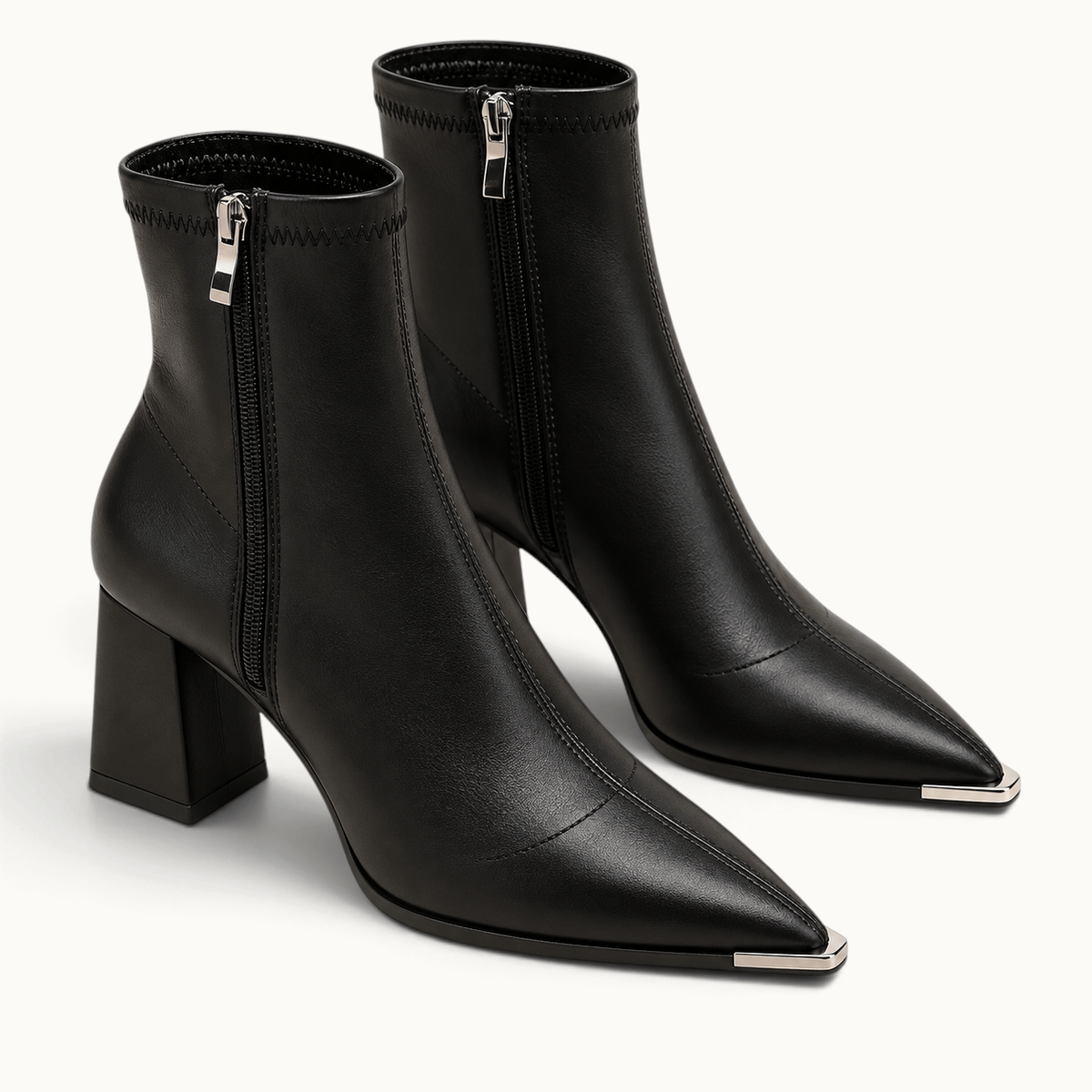 montelore-souliers Bottines Femmes Noires À Bout Pointu