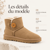 montelore-souliers Bottines Fourrées Femmes En Peau De Mouton