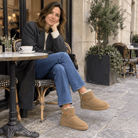 montelore-souliers Bottines Fourrées Femmes En Peau De Mouton