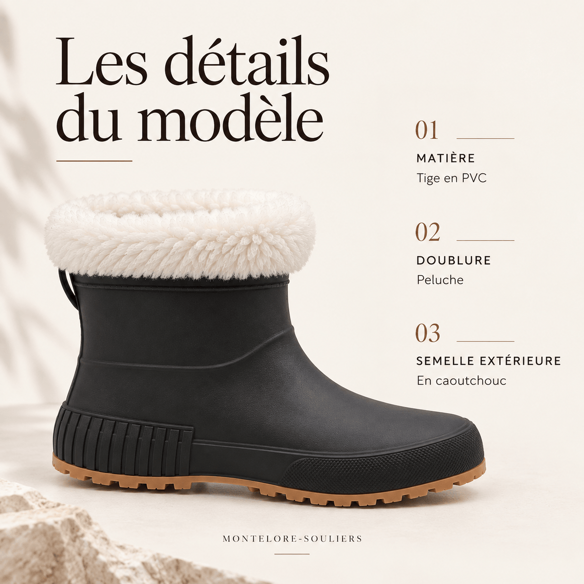 montelore-souliers Bottines Fourrées Imperméables