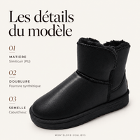 montelore-souliers Bottines Fourrure Synthétique Fourrées En Similicuir