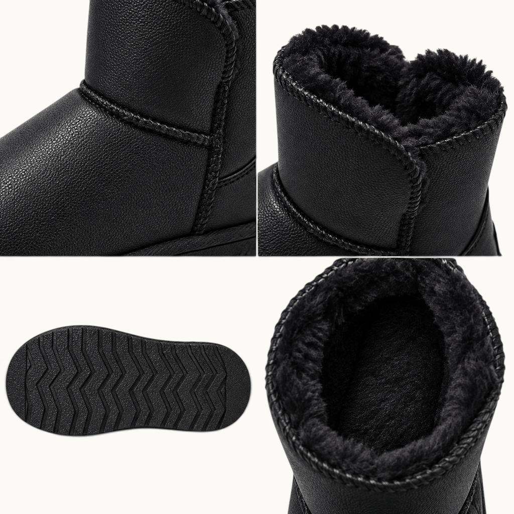 montelore-souliers Bottines Fourrure Synthétique Fourrées En Similicuir