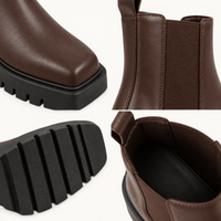 montelore-souliers Bottines Hautes Femme Chelsea Plateforme