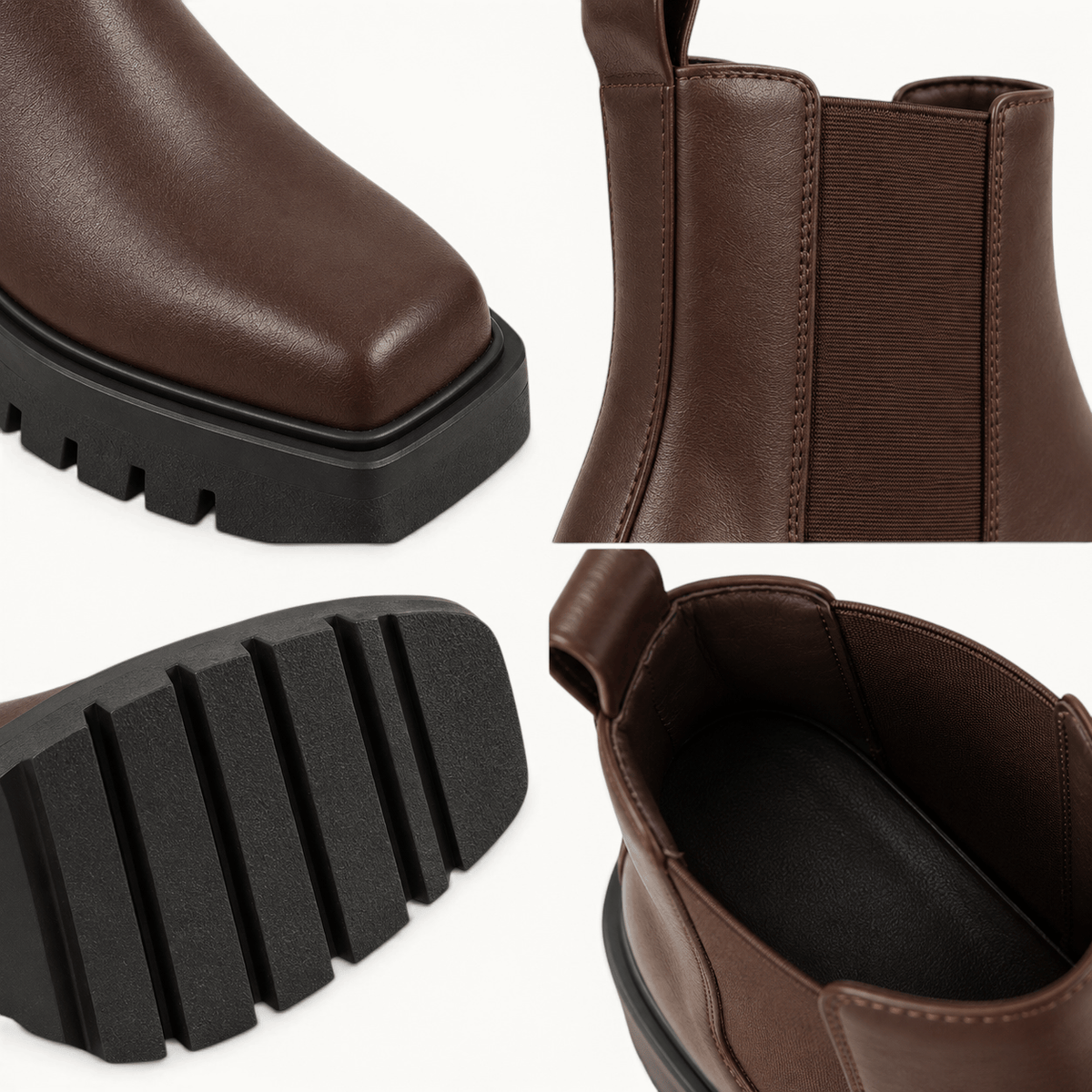 montelore-souliers Bottines Hautes Femme Chelsea Plateforme