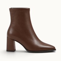 montelore-souliers Bottines Marron Bout Pointu Talon Carré