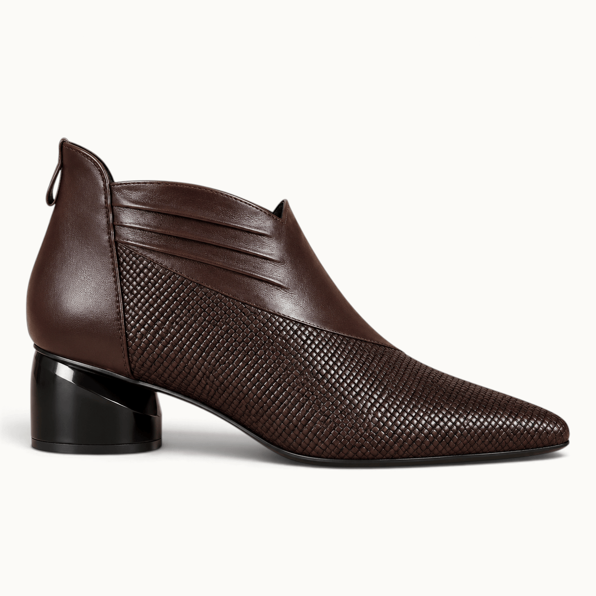 montelore-souliers Bottines Marron En Matière Synthétique À Bout Pointu