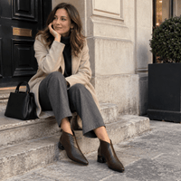 montelore-souliers Bottines Marron En Matière Synthétique À Bout Pointu