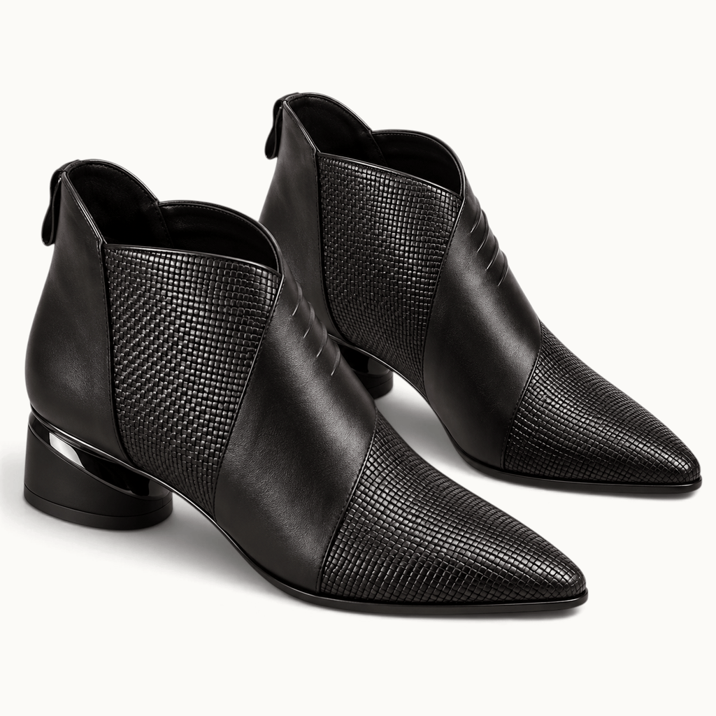 montelore-souliers Bottines Marron En Matière Synthétique À Bout Pointu