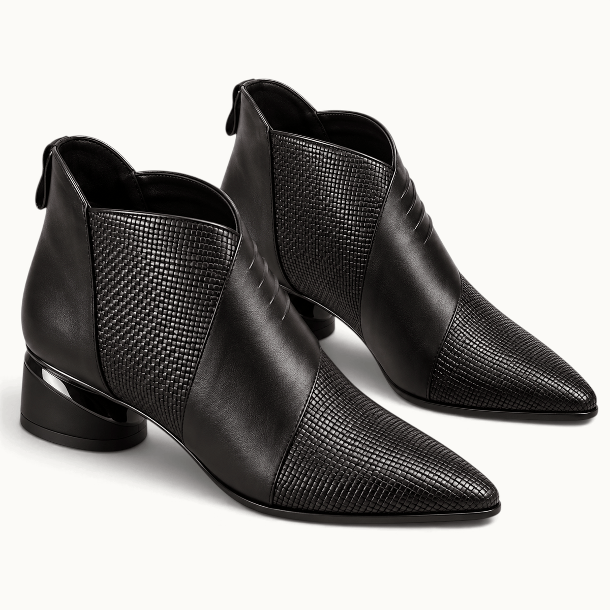 montelore-souliers Bottines Marron En Matière Synthétique À Bout Pointu