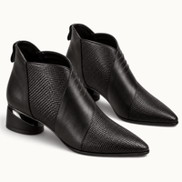 montelore-souliers Bottines Marron En Matière Synthétique À Bout Pointu