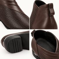 montelore-souliers Bottines Marron En Matière Synthétique À Bout Pointu
