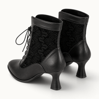 montelore-souliers Bottines Noir À Lacets Bout Pointu