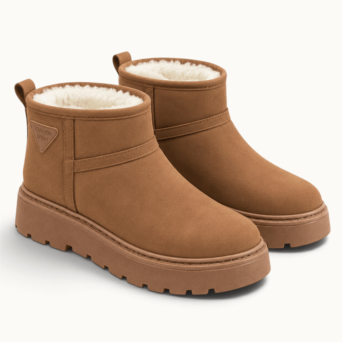 montelore-souliers Bottines Noires Femme Plates Doublées Polaire Semelle