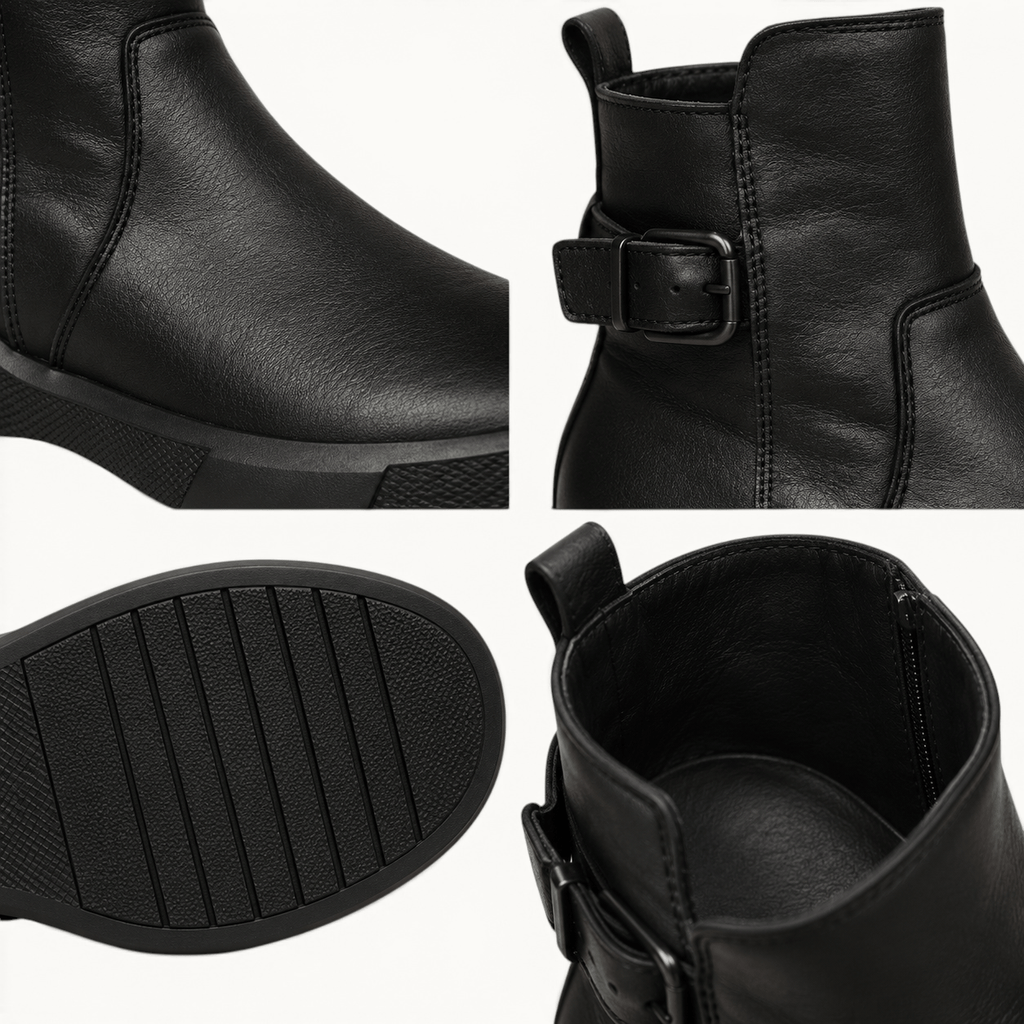 montelore-souliers Bottines Noires Plates