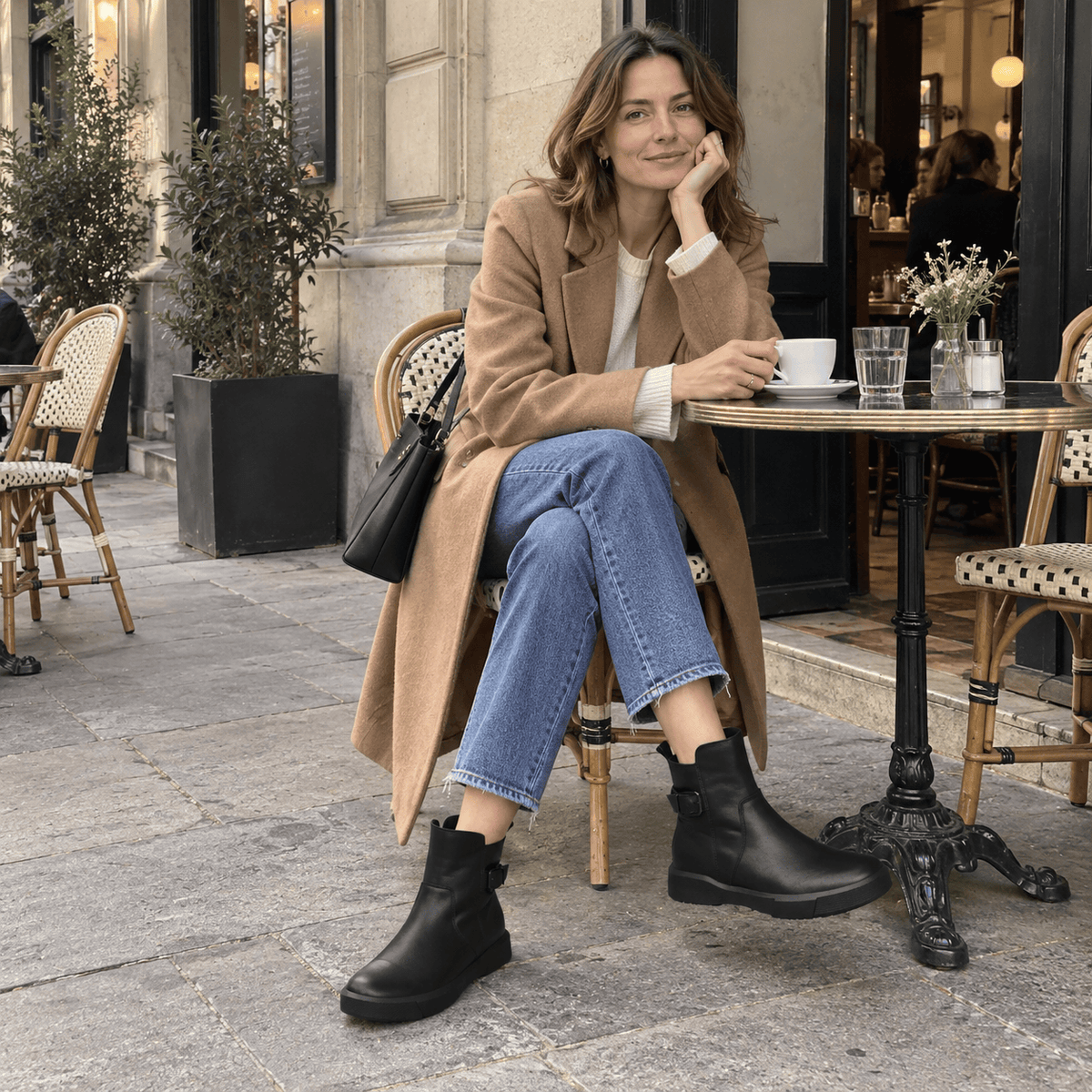 montelore-souliers Bottines Noires Plates