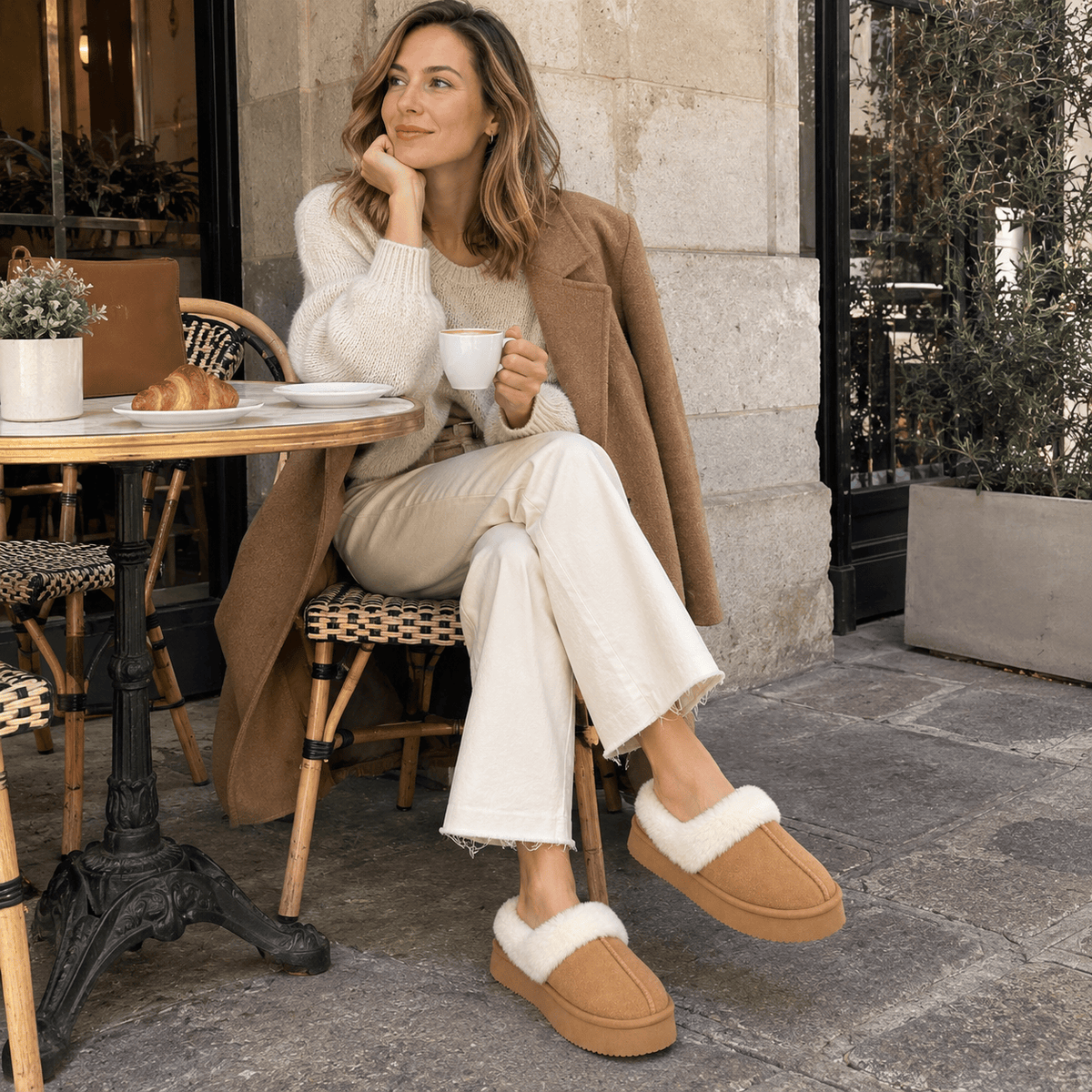 montelore-souliers Bottines Plateforme Fourrées
