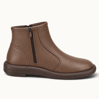 montelore-souliers Bottines Plates Cuir Femme Véritable