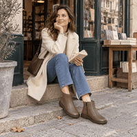 montelore-souliers Bottines Plates Cuir Femme Véritable
