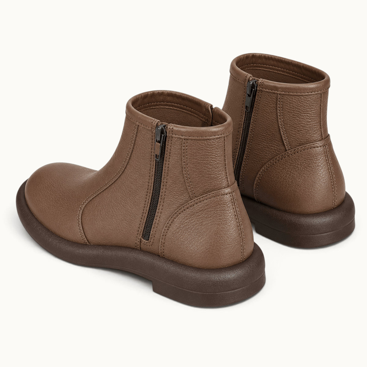 montelore-souliers Bottines Plates Cuir Femme Véritable