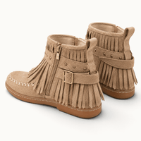 montelore-souliers Bottines Plates En Coton À Franges