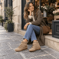 montelore-souliers Bottines Plates En Coton À Franges