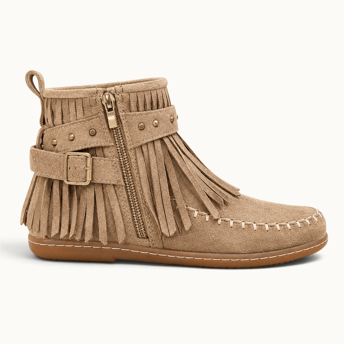 montelore-souliers Bottines Plates En Coton À Franges