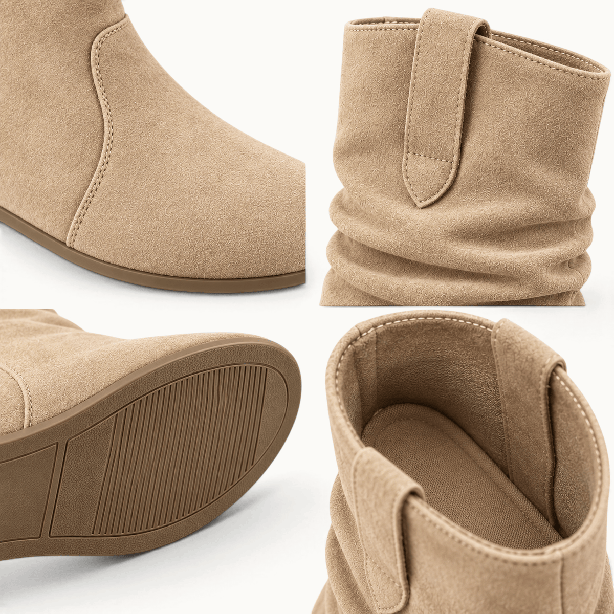 montelore-souliers Bottines Plates Femme En Suédine