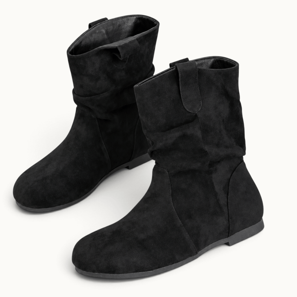 montelore-souliers Bottines Plates Femme En Suédine