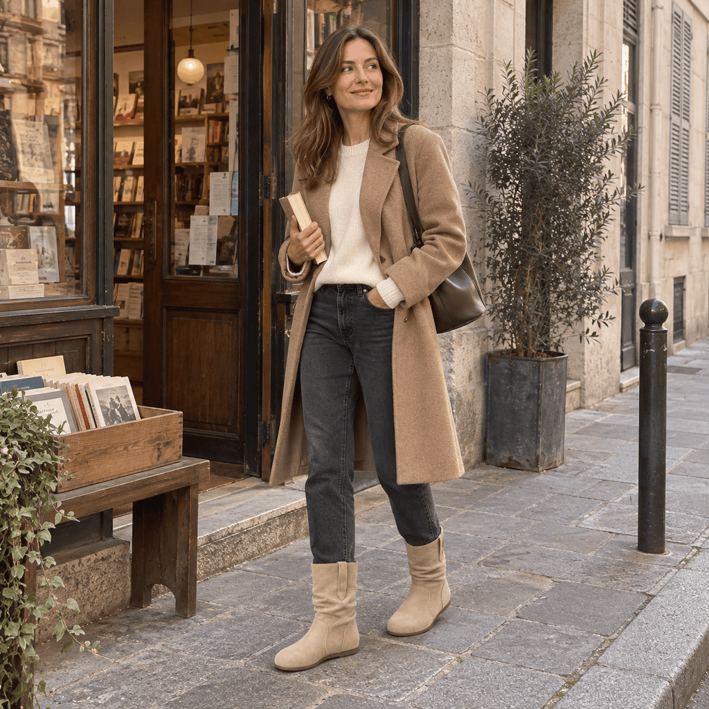 montelore-souliers Bottines Plates Femme En Suédine