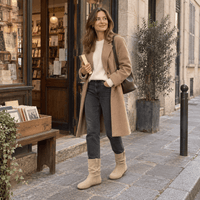 montelore-souliers Bottines Plates Femme En Suédine
